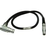Steadicam 12V Right-Angle 2b LEMO to Straight 4-Pin LEMO Power Cable (15")