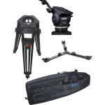 Cartoni Focus 22 Head BB with Telescopic Pan Bar, HD 1-Stage AL Tripod, MLS, Rubber Feet & Soft Case (100mm)