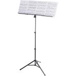 K&M Robby Plus Height-Adjustable Music Stand with Expandable Music Desk (Black)