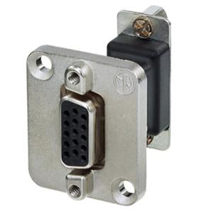 Neutrik 15-Pole D-Sub Female to Female Feedthrough Adapter with D-Shape Housing (Nickel)