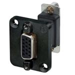 Neutrik 15-Pole D-Sub Female to Female Feedthrough Adapter with D-Shape Housing (Black)