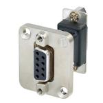 Neutrik 9-Pole D-Sub Feedthrough Female to Female Adapter with D-Shape Housing (Nickel)