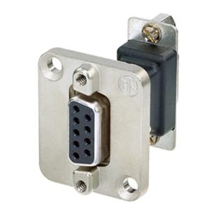 Neutrik 9-Pole D-Sub Feedthrough Female to Female Adapter with D-Shape Housing (Nickel)