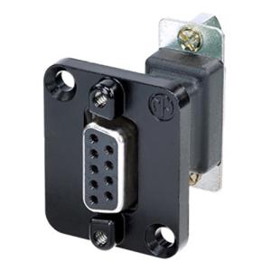 Neutrik 9-Pole D-Sub Feedthrough Female to Female Adapter with D-Shape Housing (Black Chromium)