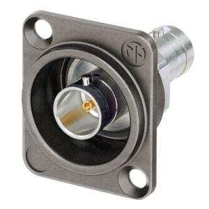 Neutrik Grounded UHD BNC Feedthrough Receptacle in D-Shape Housing