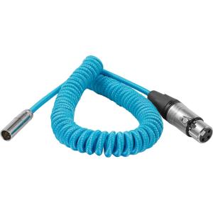 Kondor Blue Coiled Mini-XLR to XLR Cable for Canon C70 & BMPCC 4K/6K (12 to 24")