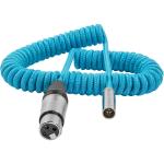 Kondor Blue Coiled Mini-XLR to XLR Cable for Canon C70 & BMPCC 4K/6K (12 to 24")