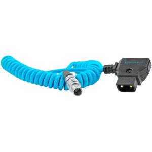 Kondor Blue Coiled D-Tap to LEMO-Type 2-Pin 0B Male Power Cable for Z CAM, SmallHD & Teradek (Kondor Blue)