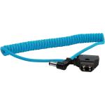 Kondor Blue Coiled D-Tap to DC 5.5 x 2.5mm Barrel Right-Angle Cable (Kondor Blue)