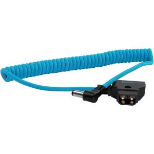 Kondor Blue Coiled D-Tap to DC 5.5 x 2.5mm Barrel Right-Angle Cable (Kondor Blue)