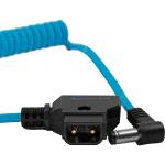 Kondor Blue Coiled D-Tap to DC 5.5 x 2.5mm Barrel Right-Angle Cable (Kondor Blue)