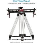 Proaim Heavy-Duty 150mm Tripod Legs with Mid and Ground Spreaders (Silver)
