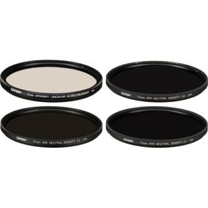 Tiffen 77mm Indie Plus HV Filter Kit (1.5, 1.8, 2.1 Neutral Density and Ultra Circular Polarizer Filters)
