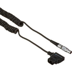 Kondor Blue Coiled D-Tap to LEMO-Type 2-Pin 0B Male Power Cable for Z CAM, SmallHD & Teradek (Raven Black)