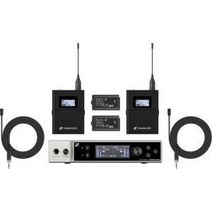 Sennheiser EW-DX MKE 2 SET Dual-Channel Digital Wireless System with Two Omni Lavalier Mics (Q1-9: 470 to 550 MHz)