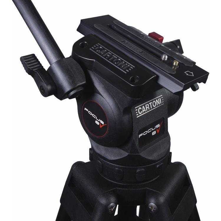 Cartoni Focus 8 Fluid Head & Two-Stage Tripod SDS System (Carbon Fiber)
