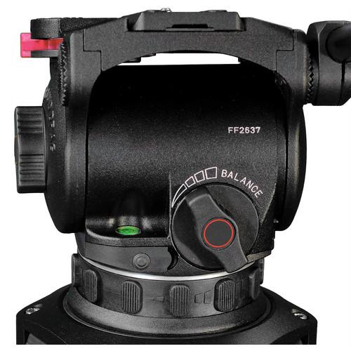 Cartoni Focus 10 Fluid Head Kit with 2-Stage Aluminum SmartStop SDS Tripod (100mm)
