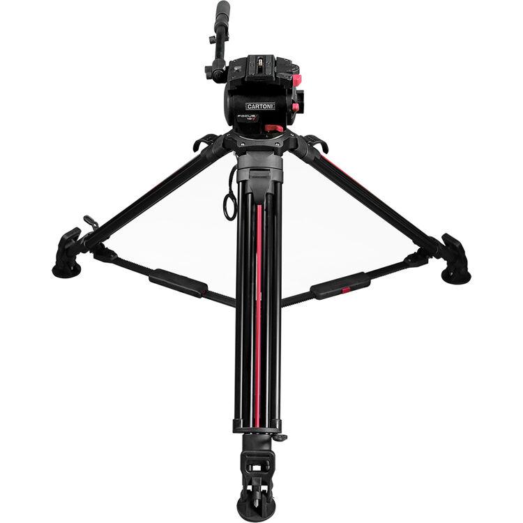 Cartoni Focus 10 Fluid Head Kit with 2-Stage Aluminum SmartStop SDS Tripod (100mm)