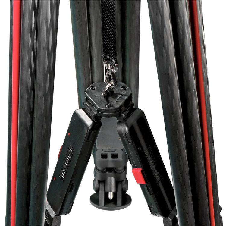 Cartoni Focus 22 Tripod System with 2-Stage Carbon Fiber Legs, Mid-Level Spreader, and Bag