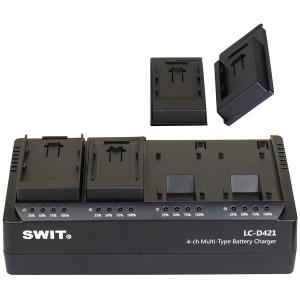 SWIT LC-D421D 4-Bay Simultaneous Battery Charger for Panasonic VBD/CGA Series Batteries