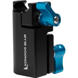 Kondor Blue 5/8" Baby Pin Spigot Receiver to NATO Clamp Adapter (Raven Black)