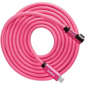 Kondor Blue iJustine Male USB-C 3.2 Gen 2 Right Angle Cable (6', Pink)