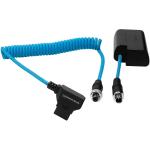 Kondor Blue Coiled D-Tap to BLJ31 Type Dummy Battery Cable (20 to 36")