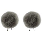 Bubblebee Industries Twin Windbubble Minature Imitation-Fur Windscreens (Lav Size 4, 42mm, Gray)