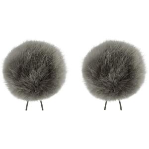 Bubblebee Industries Twin Windbubble Minature Imitation-Fur Windscreens (Lav Size 4, 42mm, Gray)