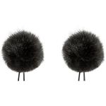 Bubblebee Industries Windbubble Miniature Imitation-Fur Windscreen (Lav Size 1, 28mm, Black, 2-Pack)