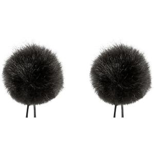 Bubblebee Industries Windbubble Miniature Imitation-Fur Windscreen (Lav Size 1, 28mm, Black, 2-Pack)