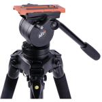 Miller AIRV Fluid Head with Solo-Q 75 3-Stage Carbon Fiber Tripod & Soft Case Kit