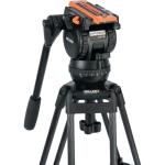 Miller Versa CXV8 Head, 75 Sprinter II 2-Stage CF Tripod, Mid-Level Spreader, Rubber Feet & Soft Case Kit