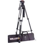 Miller Versa CXV14 Head, Toggle 2-Stage Alloy Tripod, Mid-Level Spreader, Rubber Feet & Soft Case Kit