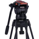 Miller Versa CXV14 Head, Toggle 2-Stage Alloy Tripod, Mid-Level Spreader, Rubber Feet & Soft Case Kit