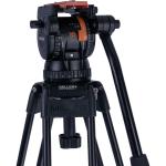 Miller Versa CXV14 Head, Toggle 2-Stage Alloy Tripod, Mid-Level Spreader, Rubber Feet & Soft Case Kit
