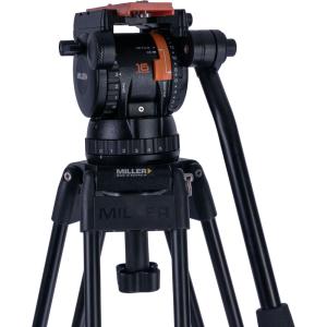 Miller Versa CXV14 Head, Toggle 2-Stage Alloy Tripod, Mid-Level Spreader, Rubber Feet & Soft Case Kit