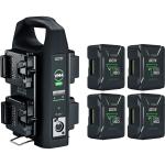 Anton/Bauer Titon 150 4-Battery Kit with VM4 Quad Charger (V-Mount)