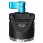 Kondor Blue Rosette to Straight-Angle Rod Clamp (Raven Black)