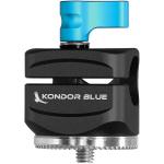 Kondor Blue Rosette to Straight-Angle Rod Clamp (Raven Black)