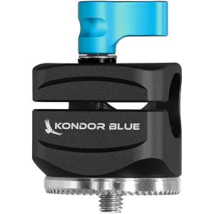 Kondor Blue Rosette to Straight-Angle Rod Clamp (Raven Black)