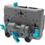 Kondor Blue Pro Battery Plate with Swiveling Rod Block (V-Mount, Space Gray)