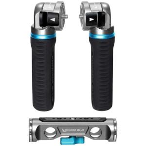 Kondor Blue Pro Pivot Rosette Grips & Dual-Rod Clamp Bundle (Space Gray)
