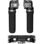 Kondor Blue Pro Pivot Rosette Grips & Dual-Rod Clamp Bundle (Raven Black)