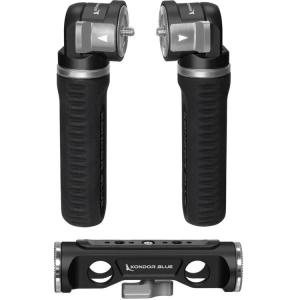 Kondor Blue Pro Pivot Rosette Grips & Dual-Rod Clamp Bundle (Raven Black)