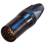Neutrik NC7MXX-B 7-Pin XLR Male Cable Connector (Black Housing and Gold Contacts)