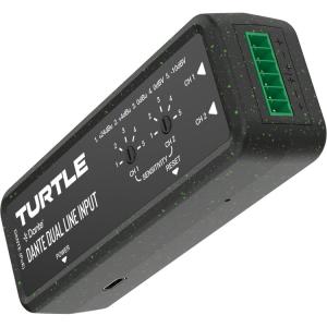Turtle AV Dual-Channel Analog Euroblock Line Input to Dante Output Adapter