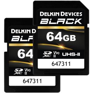 Delkin Devices 64GB BLACK UHS-II SDXC Memory Card (2-Pack)