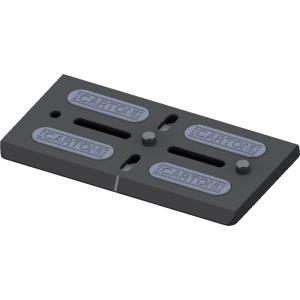 Cartoni Short Camera Plate for Third Axis Lambda 25 with Two 3/8"-16 Screws