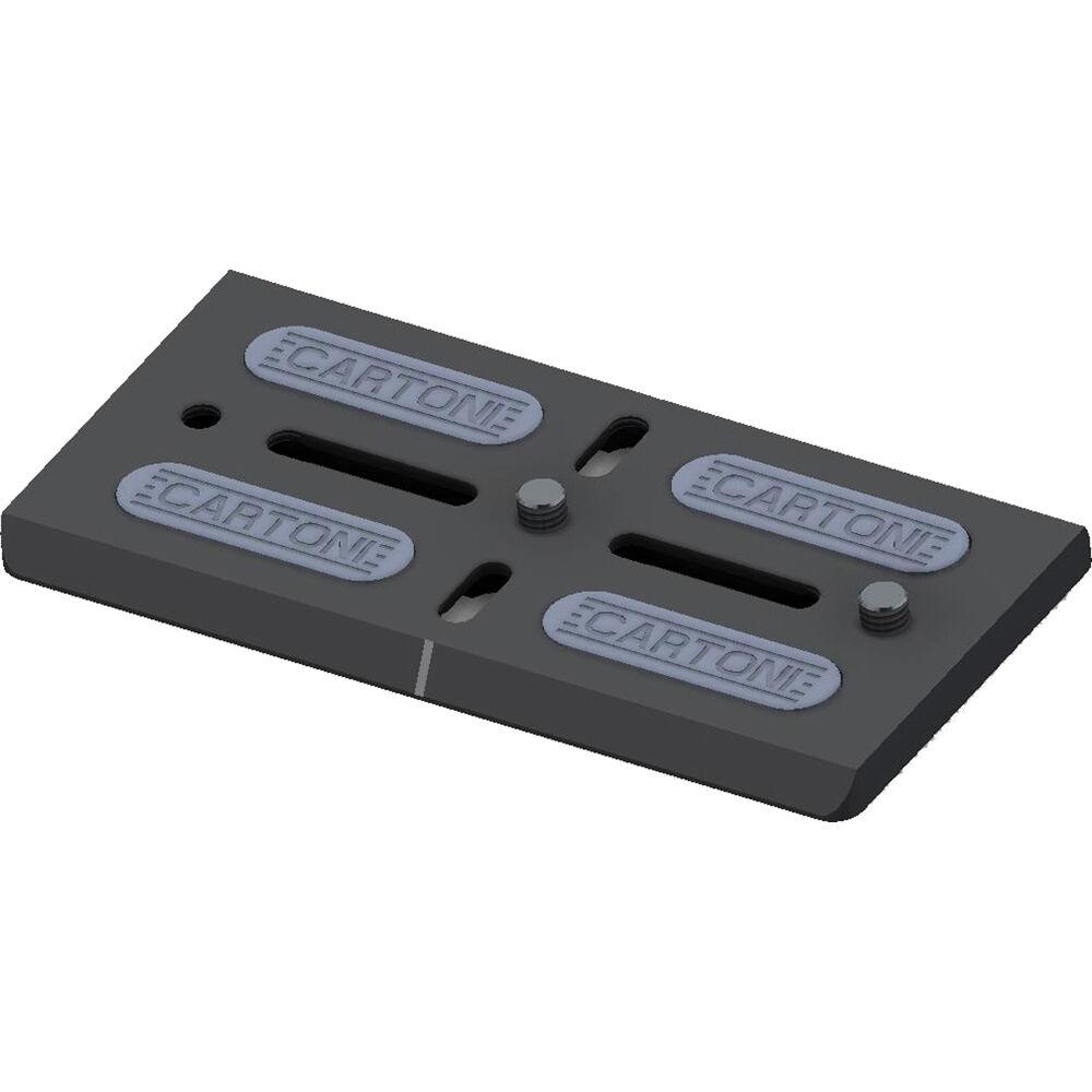Cartoni Short Camera Plate for Third Axis Lambda 25 with Two 3/8"-16 Screws